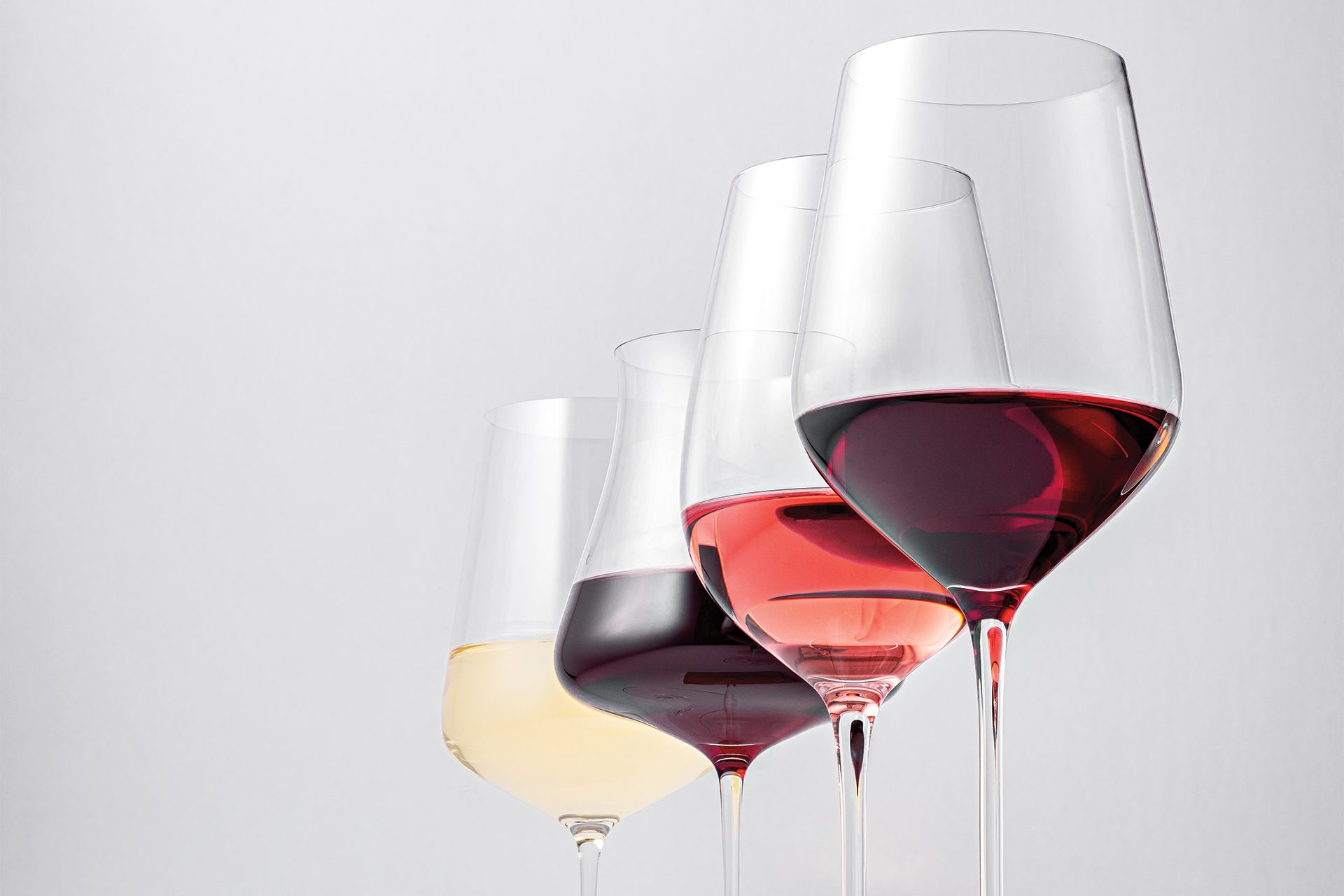 Wine glasses in wine logistics